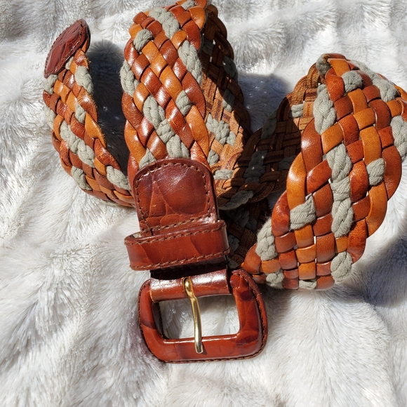 VTG woven leather & rope belt - Picture 8 of 8